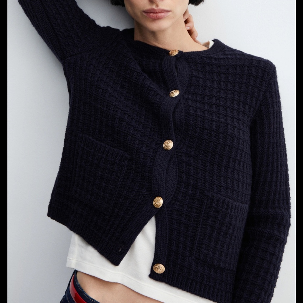 BA&SH Gaspard Navy Cardigan